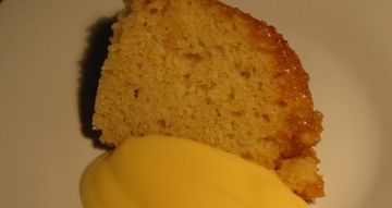 Slow Cooker Lemon Sponge Pudding Cake UK Recipe with Custard