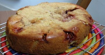 Slow Cooker Plum Cake UK Recipe or use seasonal fruits like apricot, apple, pear or rhubarb